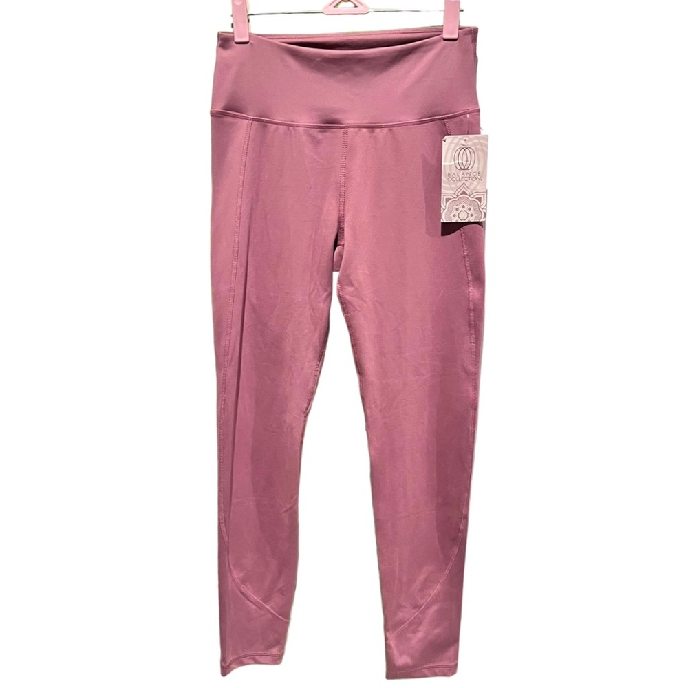 NWT Balance Collection Leggings Womens Size M High Waisted Leggings Mauve Soft